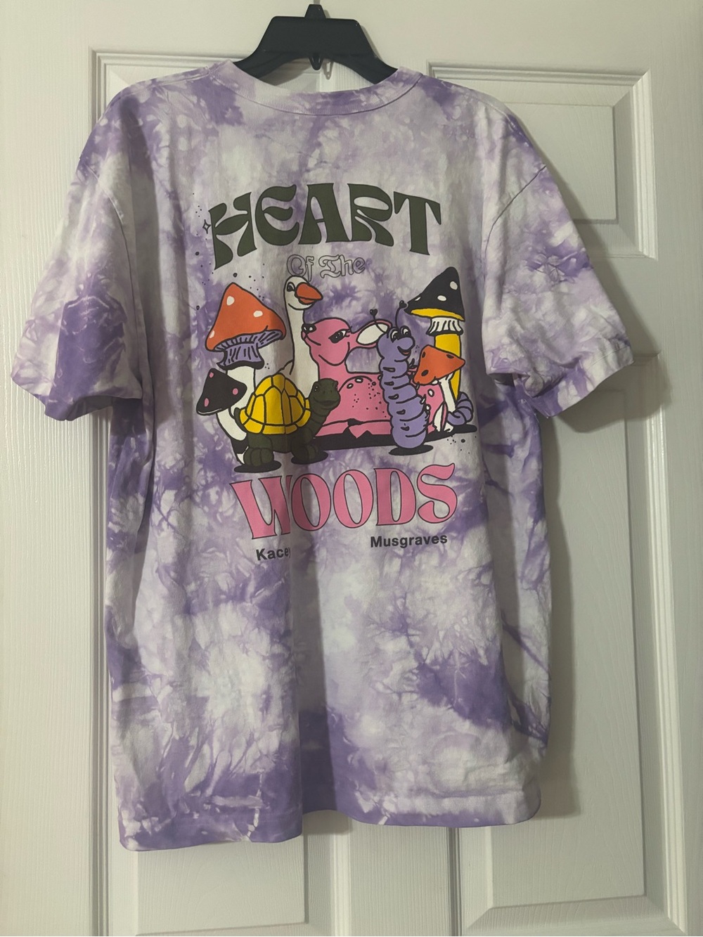 Kacey Musgraves “Heart of the Woods” Tie-Dye Purple Short Sleeve Crewneck